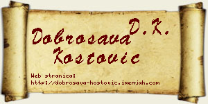 Dobrosava Kostović vizit kartica
